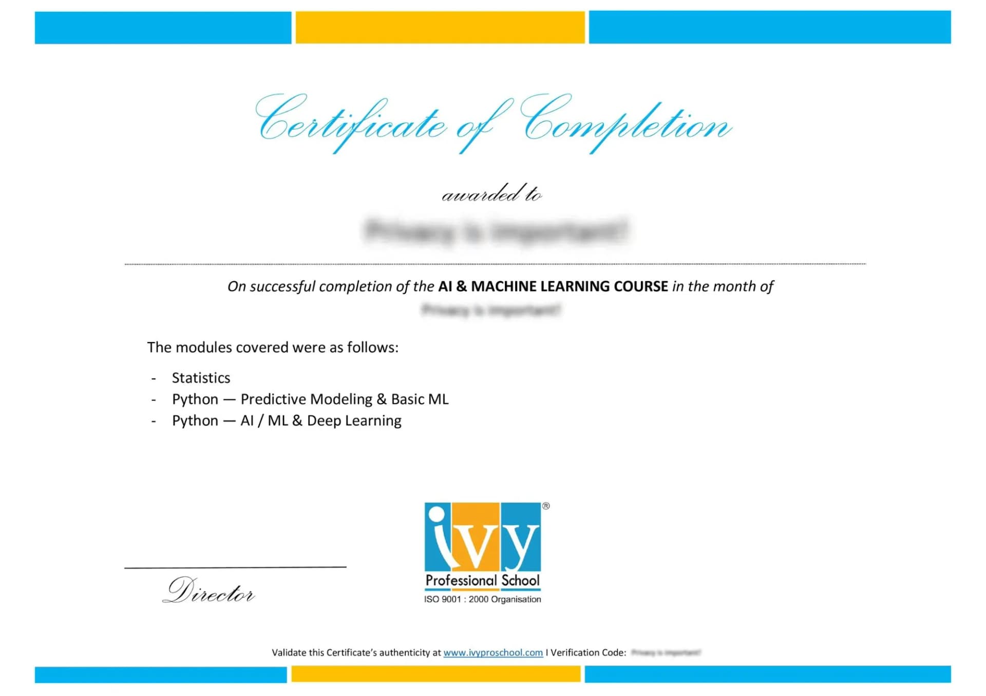 Certificate