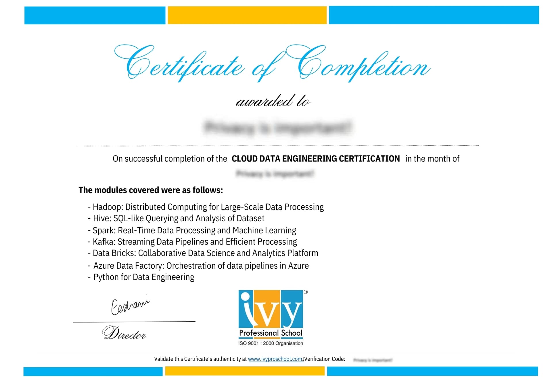 Certificate