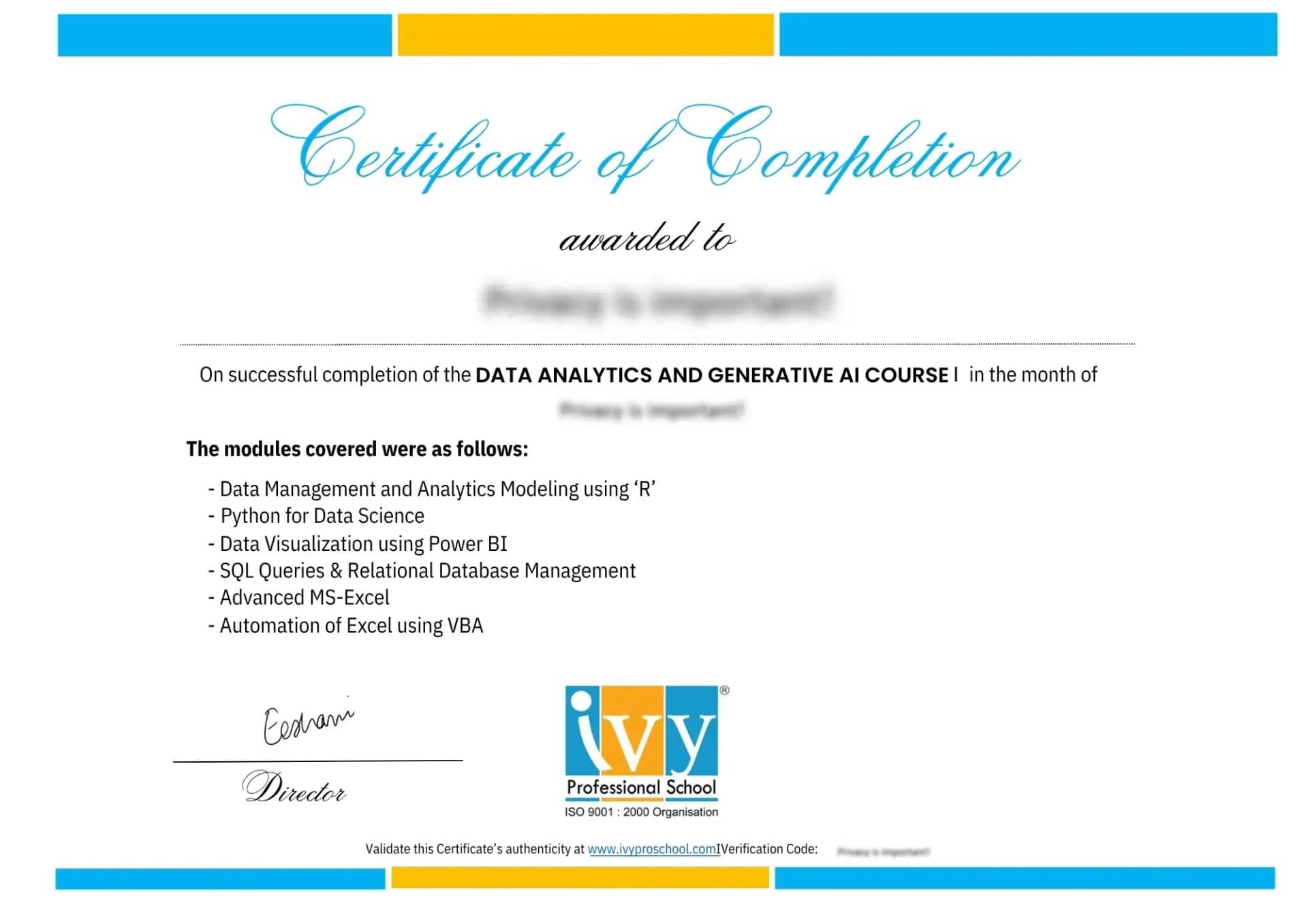 Certificate