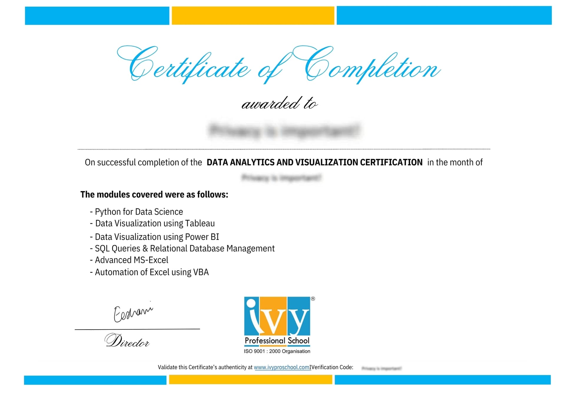 Certificate