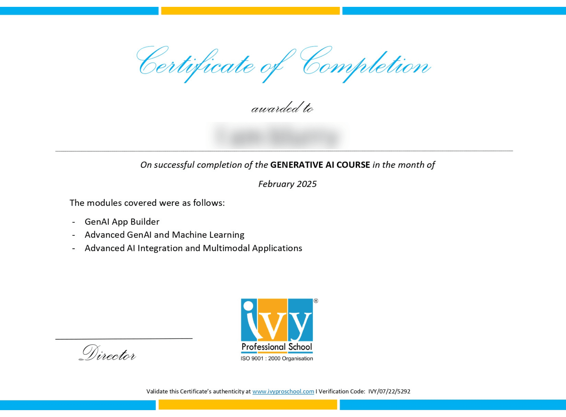 Certificate